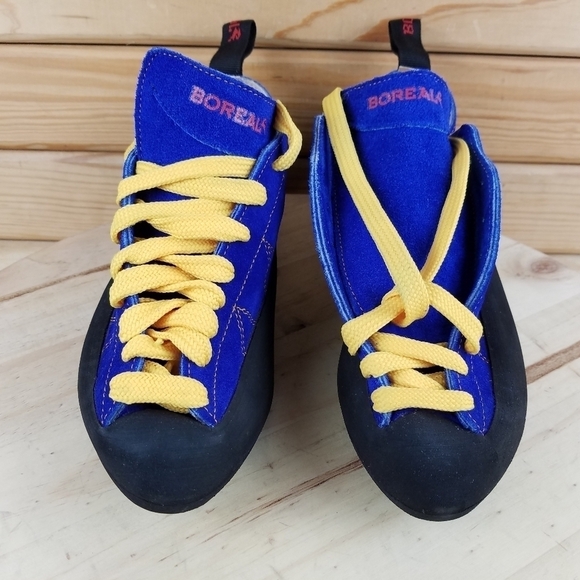 Boreal Fusion S-2 Climbing Shoes Men's 8 US / 7 UK Made In Spain Black/Blue - Picture 2 of 14
